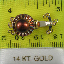 Load image into Gallery viewer, 14K Yellow Gold Triple Strands (3 Rows) Chocolate Cultured Pearl Clasp