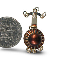 Load image into Gallery viewer, 14K Yellow Gold Triple Strands (3 Rows) Chocolate Cultured Pearl Clasp