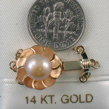 Load image into Gallery viewer, 14K Yellow Gold Triple Strands (3 Rows) Pink Cultured Pearl Clasp