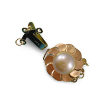 Load image into Gallery viewer, 14K Yellow Gold Triple Strands (3 Rows) Pink Cultured Pearl Clasp