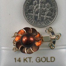 Load image into Gallery viewer, 14K Yellow Gold Triple Strands (3 Rows) Chocolate Cultured Pearl Clasp