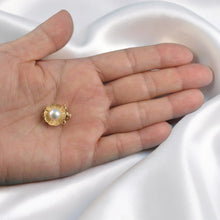 Load image into Gallery viewer, 14K Yellow Gold Triple Strands (3 Rows) White Cultured Pearl Clasp