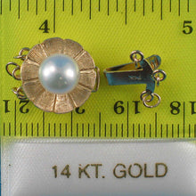 Load image into Gallery viewer, 14K Yellow Gold Triple Strands (3 Rows) White Cultured Pearl Clasp