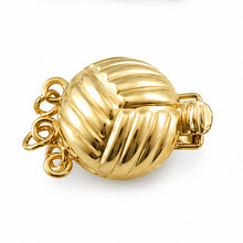 Load image into Gallery viewer, 14K Yellow Gold Classic 3-Row (3 Strands) Pearl Beads Clasp