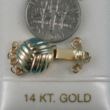 Load image into Gallery viewer, 14K Yellow Gold Classic 3-Row (3 Strands) Pearl Beads Clasp