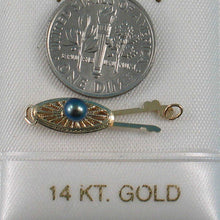 Load image into Gallery viewer, Black Pearl 14K Yellow Gold Marquise Hook Safety Clasp w/ Close Jump Rings