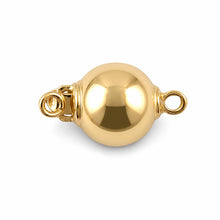 Load image into Gallery viewer, 14K Yellow Gold High-Polished 8mm Ball Pearl Bead Clasp