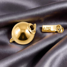 Load image into Gallery viewer, 14K Yellow Gold High-Polished 8mm Ball Pearl Bead Clasp