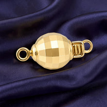 Load image into Gallery viewer, 14K Yellow Gold High-Polished 7mm Mirror Ball Pearl Bead Clasp