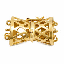 Load image into Gallery viewer, 14K Yellow Gold Classic 6-Row (Six Strands) Pearl Bead Clasp