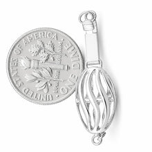 Load image into Gallery viewer, 14K White Gold Wave Shape Clasp
