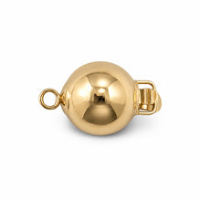 Load image into Gallery viewer, 14K Yellow Gold High-Polished 9mm Ball Pearl Bead Clasp