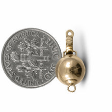 Load image into Gallery viewer, 14K Yellow Gold High-Polished 9mm Ball Pearl Bead Clasp