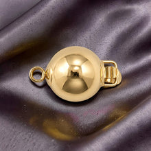 Load image into Gallery viewer, 14K Yellow Gold High-Polished 9mm Ball Pearl Bead Clasp
