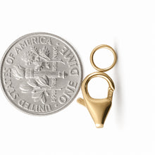 Load image into Gallery viewer, 14K Yellow Gold High-Polished Lobster Clasp with Closed Ring