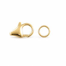 Load image into Gallery viewer, 14K Yellow Gold High-Polished Lobster Clasp with Closed Ring