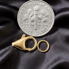 Load image into Gallery viewer, 14K Yellow Gold High-Polished Lobster Clasp with Closed Ring