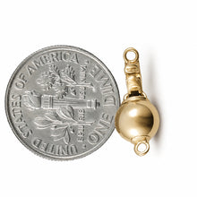 Load image into Gallery viewer, 14K Yellow Gold High-Polished 7mm Smooth Ball Pearl Bead Clasp