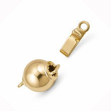 Load image into Gallery viewer, 14K Yellow Gold High-Polished 7mm Smooth Ball Pearl Bead Clasp
