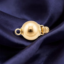 Load image into Gallery viewer, 14K Yellow Gold High-Polished 7mm Smooth Ball Pearl Bead Clasp