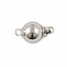 Load image into Gallery viewer, 14K White Gold High-Polished 7mm Smooth Ball Pearl Bead Clasp