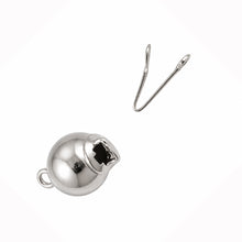 Load image into Gallery viewer, 14K White Gold High-Polished 7mm Smooth Ball Pearl Bead Clasp