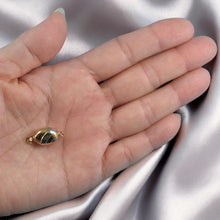 Load image into Gallery viewer, 14K Yellow Gold High-Polished Two-Tone Oval Pearl Bead Clasp