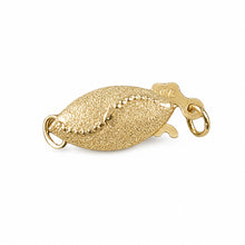 Load image into Gallery viewer, 14K Yellow Gold Marquise Shaped Gilo Fishhook Safety Pearl Clasp
