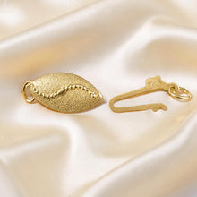 Load image into Gallery viewer, 14K Yellow Gold Marquise Shaped Gilo Fishhook Safety Pearl Clasp