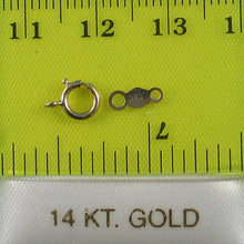 Load image into Gallery viewer, 14K Yellow Gold 5.5mm Spring Ring Clasp with Chain Tag