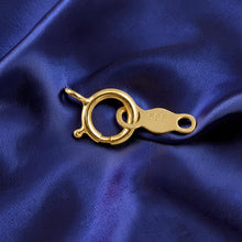 Load image into Gallery viewer, 14K Yellow Gold 5.5mm Spring Ring Clasp with Chain Tag