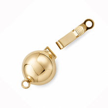 Load image into Gallery viewer, 14K Yellow Gold High-Polished 10mm Ball Pearl Bead Clasp