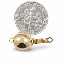 Load image into Gallery viewer, 14K Yellow Gold High-Polished 10mm Ball Pearl Bead Clasp