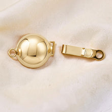 Load image into Gallery viewer, 14K Yellow Gold High-Polished 10mm Ball Pearl Bead Clasp