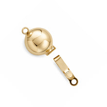Load image into Gallery viewer, 14K Yellow Gold High-Polished 10mm Ball Pearl Bead Clasp