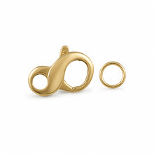 Load image into Gallery viewer, 14K Yellow Gold High-Polished Pearl Bead Infinity Clasp