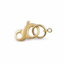 Load image into Gallery viewer, 14K Yellow Gold High-Polished Pearl Bead Large Infinity Clasp