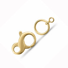 Load image into Gallery viewer, 14K Yellow Gold High-Polished Pearl Bead Large Infinity Clasp