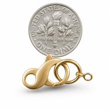 Load image into Gallery viewer, 14K Yellow Gold High-Polished Pearl Bead Large Infinity Clasp