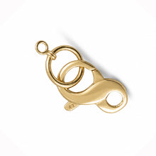 Load image into Gallery viewer, 14K Yellow Gold High-Polished Pearl Bead Large Infinity Clasp