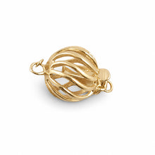 Load image into Gallery viewer, 14K Yellow Gold 9.5mm Wave Shape Pearl Bead Clasp
