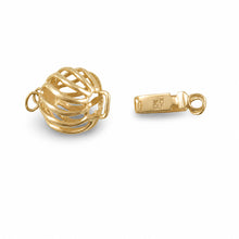 Load image into Gallery viewer, 14K Yellow Gold 9.5mm Wave Shape Pearl Bead Clasp