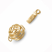 Load image into Gallery viewer, 14K Yellow Gold 9.5mm Wave Shape Pearl Bead Clasp