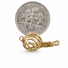 Load image into Gallery viewer, 14K Yellow Gold 9.5mm Wave Shape Pearl Bead Clasp