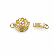 Load image into Gallery viewer, 14K Yellow Gold 8.5mm Wave Shape Pearl Bead Clasp