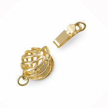 Load image into Gallery viewer, 14K Yellow Gold 8.5mm Wave Shape Pearl Bead Clasp
