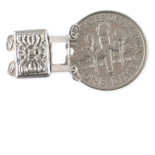 Load image into Gallery viewer, 14K White Gold Classic 2-Row Clasp with Close Jump Rings