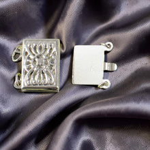 Load image into Gallery viewer, 14K White Gold Classic 2-Row Clasp with Close Jump Rings