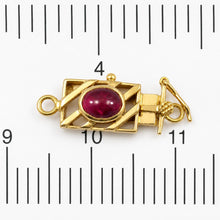 Load image into Gallery viewer, 14K Yellow Gold Genuine Natural Red Ruby Clasp