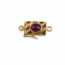 Load image into Gallery viewer, 14K Yellow Gold Genuine Natural Red Ruby Clasp